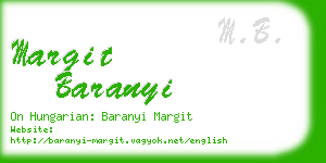 margit baranyi business card
